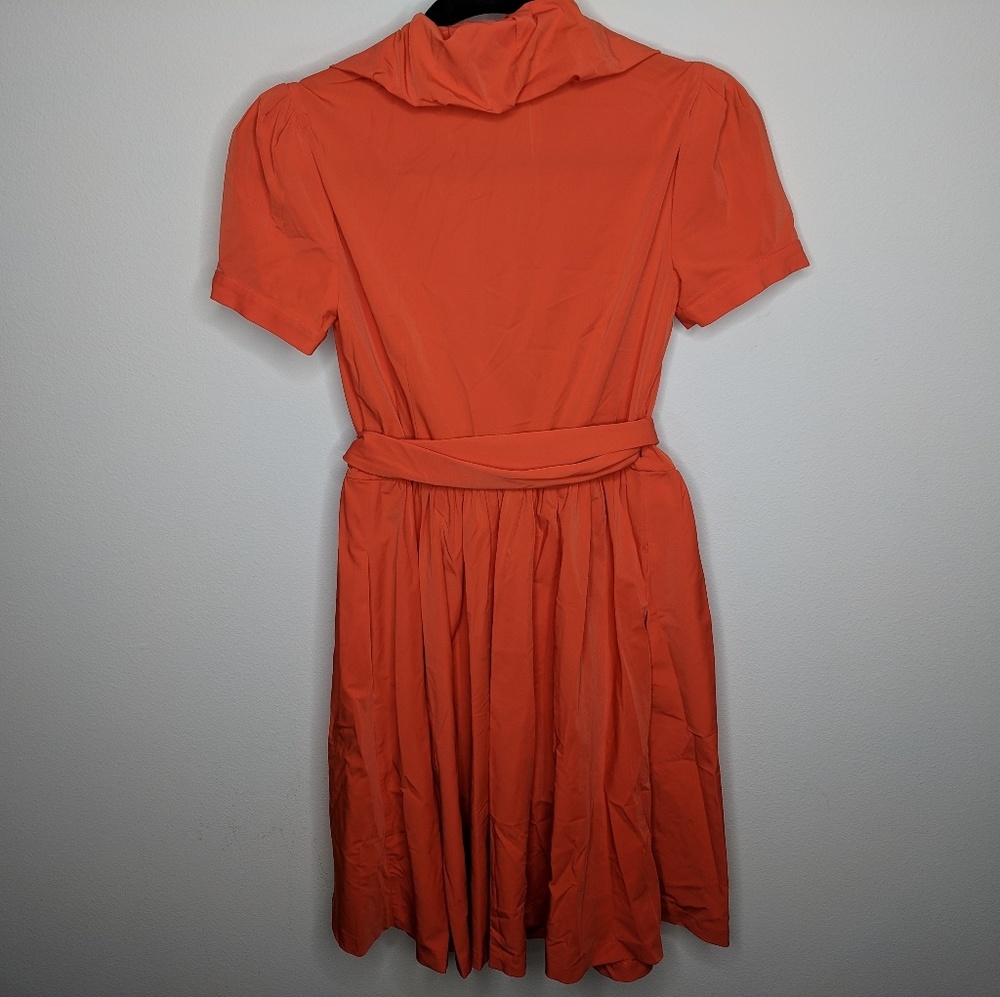 Diane von Furstenberg Bethania Wrap Dress Orange 2 - Picture 2 of 5